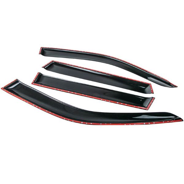 

weathershields weather shield set for forester 2008-2012 window visors solid black non-transparent weathershield car sunshade