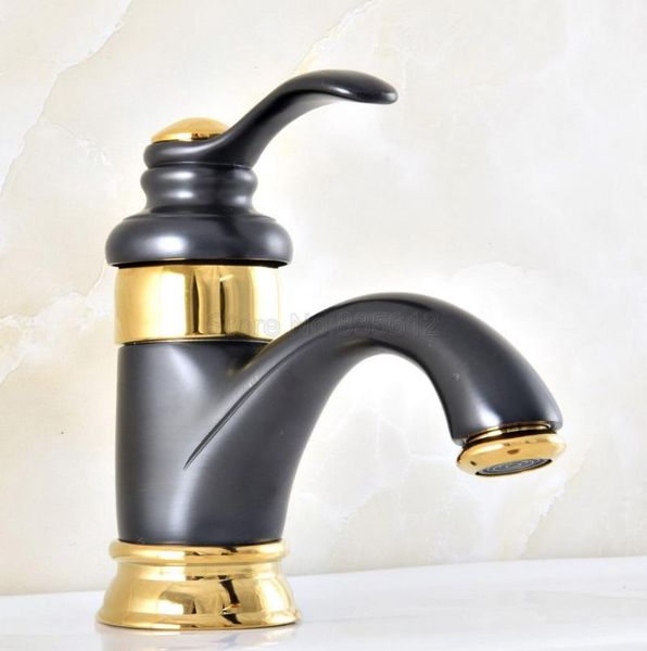 

gold black brass bathroom sink faucet and cold water mix tap single handle hole basin faucets tnf303