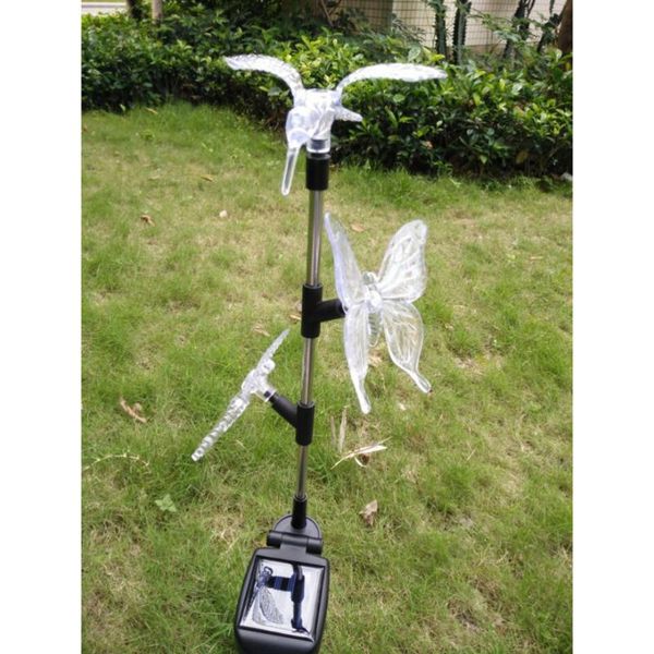 

lawn lamps solar garden stake lights hummingbird and dragonfly multi-color changing decorative landscape light for patio yard d