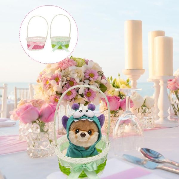 

storage baskets 2pcs handheld small woven basket rattan for toys