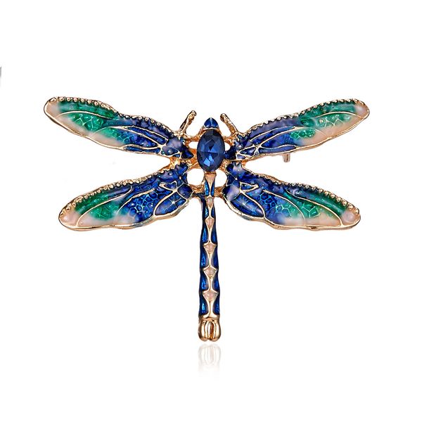 

rinhoo green purple enamel dragonfly insects brooches for women and men alloy metal banquet weddings brooches pins gifts, Gray