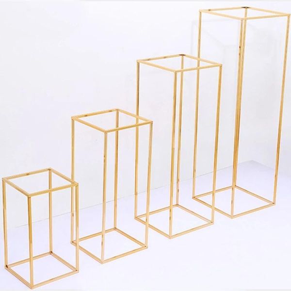

party decoration golden column stand rustproof wedding floor geometric holder centerpiece prop iron art detachable flower rack1