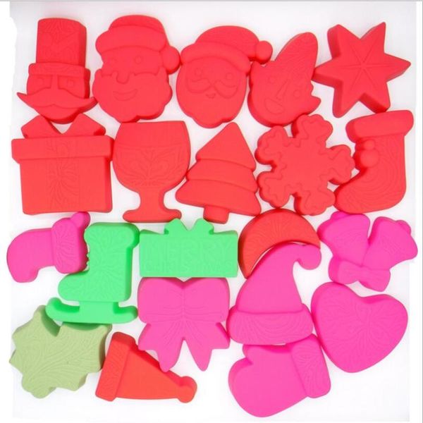 

cake tools est 3d christmas tree santa claus snowflake snowman sock glove silicone mold fondant mould muffin cup baking