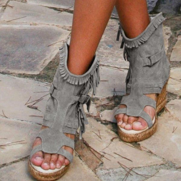 

sandals women vintage pu leather high heels booties shoes woman cut out female ankle boots mujer sapato feminino, Black