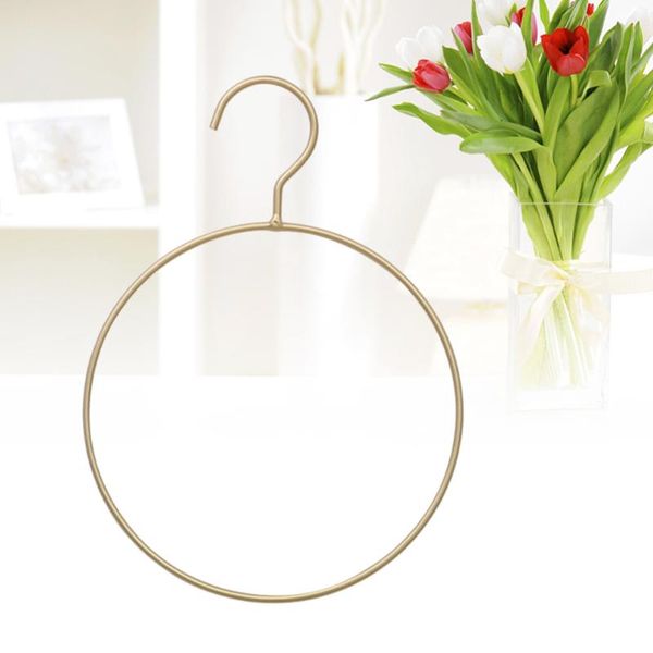 

hangers & racks round metal bikini simple belt ring hanger scarf for bedroom closet(black)