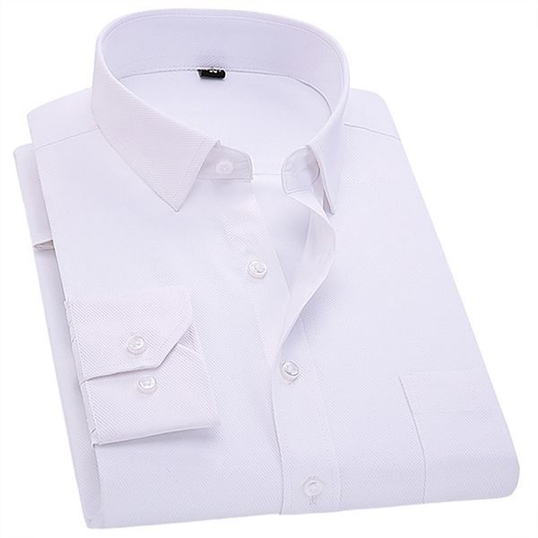 

arrival brand men's fashion clothes mens solid color turn-down collar formal shirts men's long sleeve dress shirts for men 210714, White;black