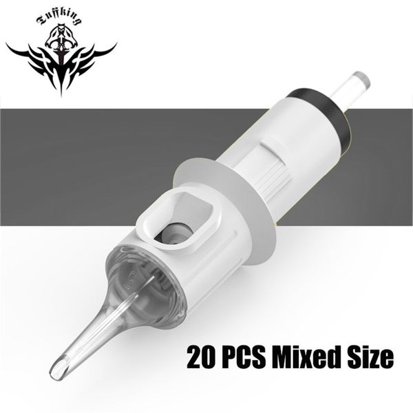 

10/20pc mixed cartridge tattoo needle rl rs m1 0.35mm round liner sterilized safety cartridge tattoo needle with membrane systemscouts