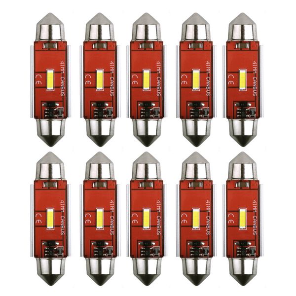 

10pcs c5w c10w led bulbs canbus festoon-31mm 36mm 39mm 41mm csp 1860 no error car interior dome light reading light white 12v