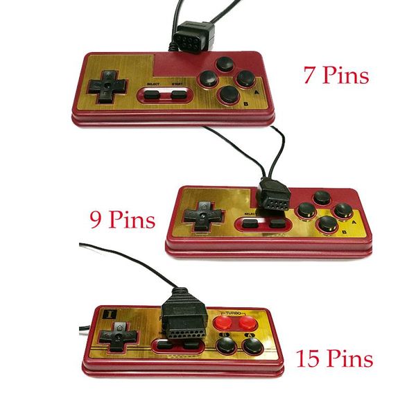 

pin 9 pins 15 plug cable gamepad game controller for 8 bit video console with turbo a b button controllers & joysticks
