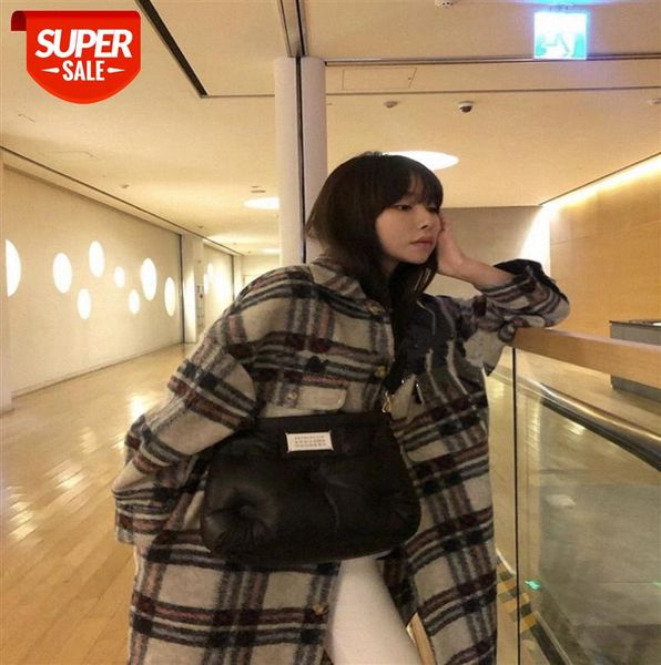 

korea ins net red british style woolen long over-the-knee coat #dh28, Black