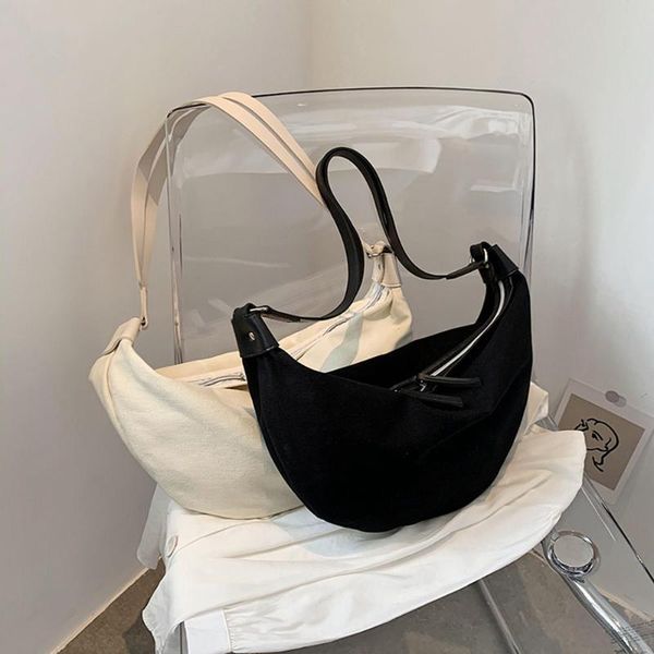 

evening bags canvas handbags 2021 large-capacity one-shoulder messenger bag pure color casual cloth 31585