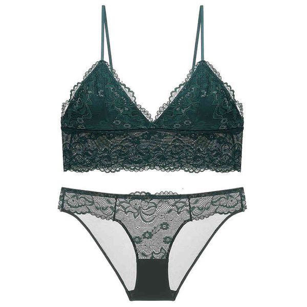 

fashion design luxury bra set 1811 girl rimless triangle cup lace thin women's underwear, Red;black
