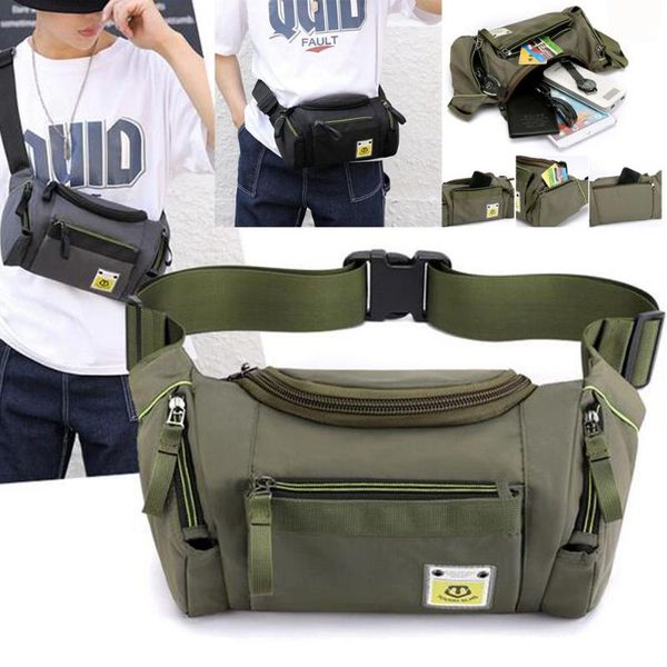 

hip bum waist belt bags fanny pack bag cross body messenger travel nylon male sling chest pou