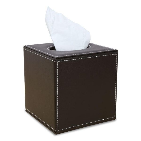 

tissue boxes & napkins square pu leather case box container napkin papers bag holder simple stylish storage car supplies