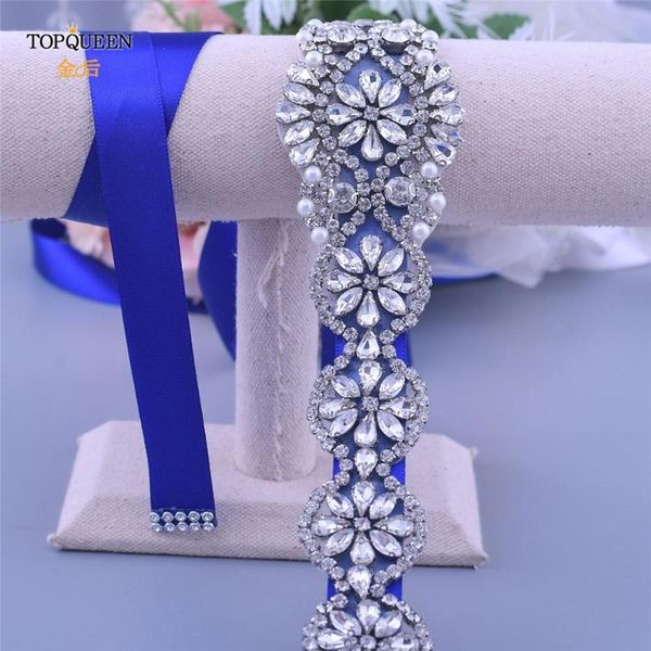 

wedding sashes ueen s161a 100% pure handmade belt with rhinestones belts girlfriend sash blue bridal bridesmaid dress, White