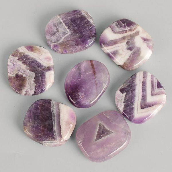 

decorative objects & figurines 25*22*5mm gemstone natural amethyst quartz chakra stone therapy mineral healing crystals 7 crystal treatment