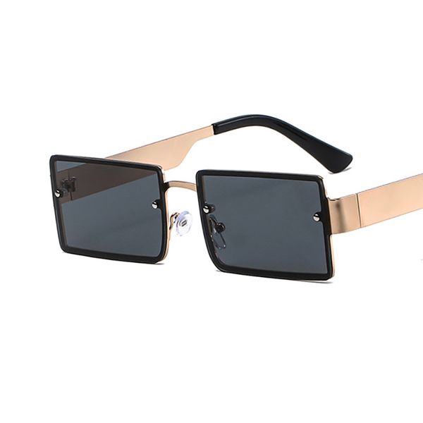 

fashion 2021 new square metal sunglasses personality eyeglasses trend glasses, White;black