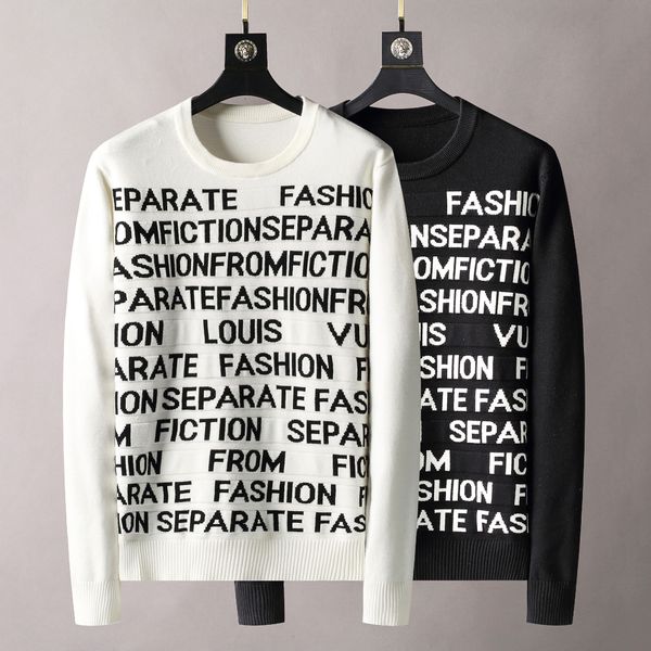 

2021s mens womens designers sweaters pullover men hoodie long sleeve sweater sweatshirt embroidery knitwear man clothing winter clothes, White;black
