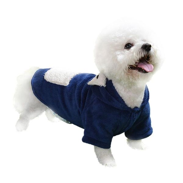 

dog apparel warm small clothes winter double sided flannel coat hooded jacket with large pocket puppy outfits pet