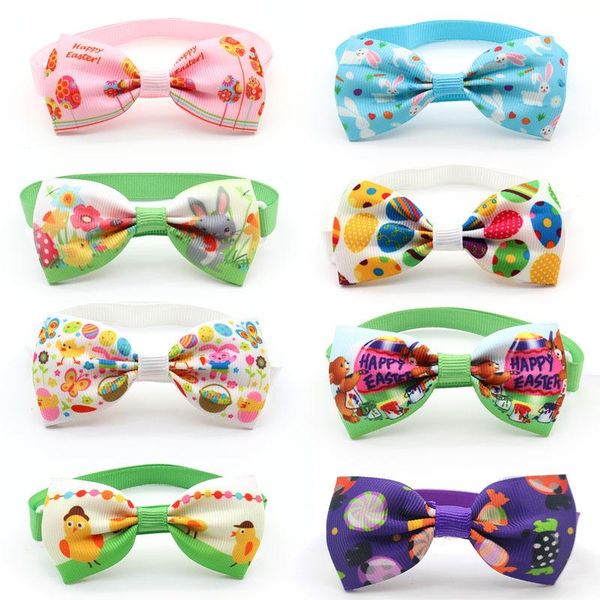 

st. patrick's day dog collor bow tie adjustable puppy cat necktie bowties cute grooming product easter eggs pets supplies apparel