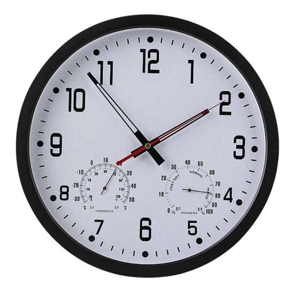 

wall clocks mounted clock with temperature and humidity readings round