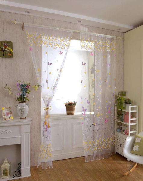

blinds colorful small butterfly offset printing window screen flocking