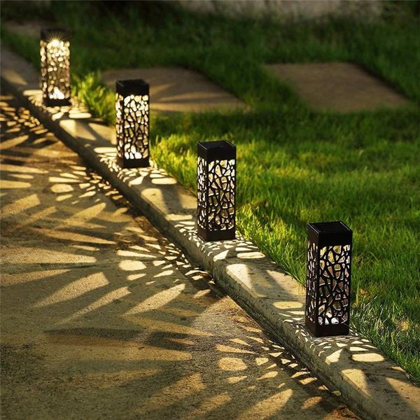 

party decoration solar lawn light garden hollow lamp outdoor soalr lights pathway led waterproof
