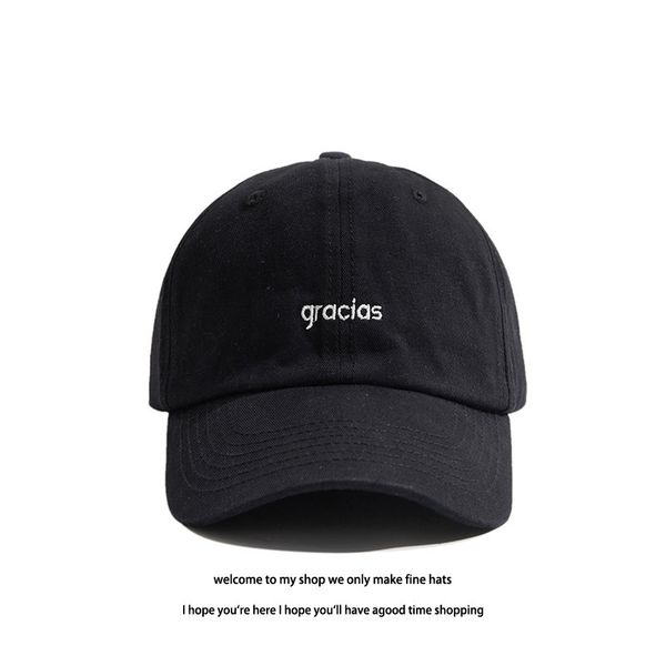 

cap female spring and autumn usa fashion soft casual simple letter sunshade tooling baseball cap male, Black;white
