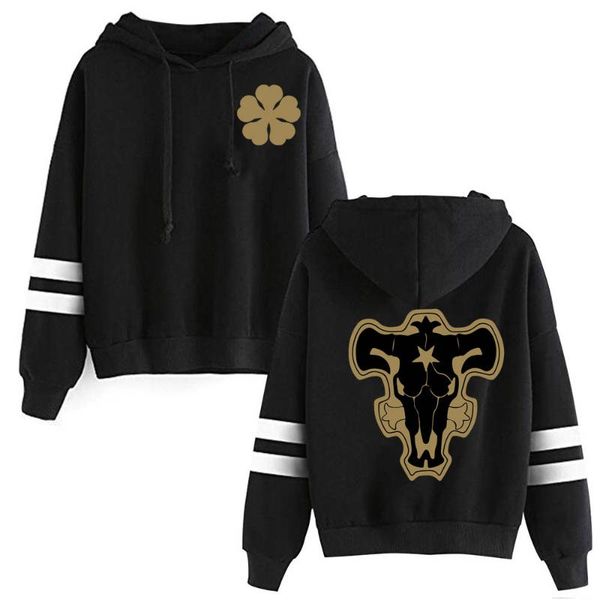 

men's hoodies & sweatshirts men black clover pullovers print anime hoody streetwear