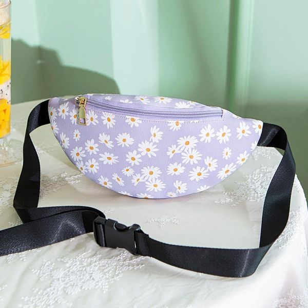 

summer and autumn small fresh waist bag coin purse daisy print fashion casual mobile phone bags