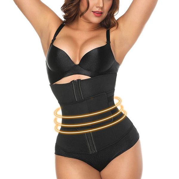 

women's shapers bulifter shapewear waist trainer body shaper women slimming health belly reducing workout trimmer belt corset femme, Black;white