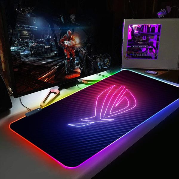 

mouse pads & wrist rests rog asuss rgb gaming pad outer space mousepad large anti-slip xl keyboard desk mat for lapled lighting play