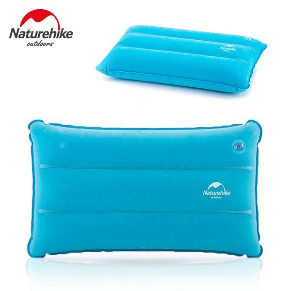 

outdoor pads naturehike portable folding compressible inflatable camping pillow flocking cushion camp beach car plane el headrest