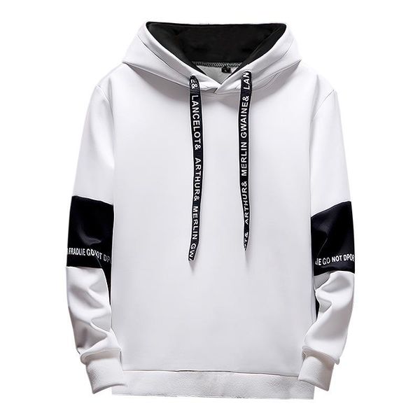 

men's hoodies long sleeve casual printing with letter sweatshirt spring hip hop pullover sports male hooded & sweatshirts, Black