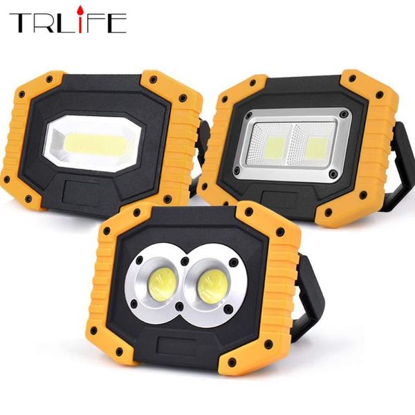 

led portable spotlight work light usb rechargeable flashlights 2*18650 battery outdoor for hunting camping latern lanterns