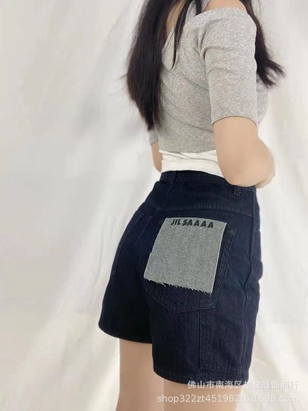 

fashion designers jl early summer new product design korean sander pocket letter middle waist casual shorts show thin clothes, White;black