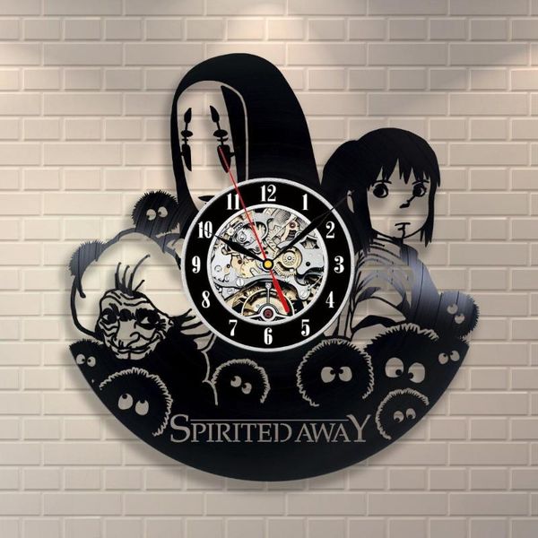 

wall clocks creative cartoon clock modern design record mute kids watch quartz mechanism 3d decorative art home decor
