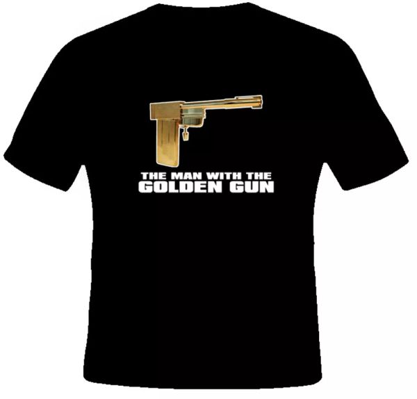 

the man with the golden gun james bond 007 t shirt, White;black