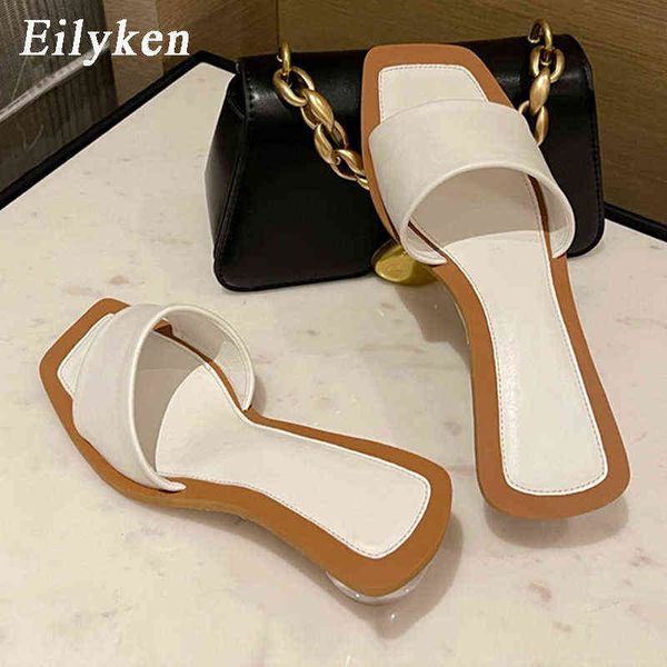 

eilyken 2022 new women slipper crystal round ball heels sandal summer outdoor beach peep toe slides ladies flip flops shoes y220221, Black
