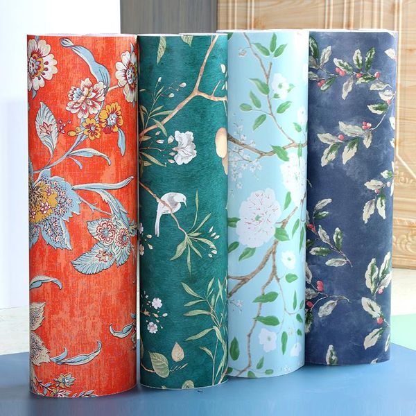 

wallpapers wallpaper self-adhesive retro american stickers dining room bedroom bedside living sofa tv background