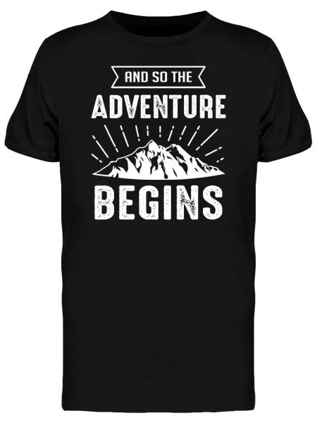 

So The Adventure Begins Tee Men's -Image by Shutterstock, White;black
