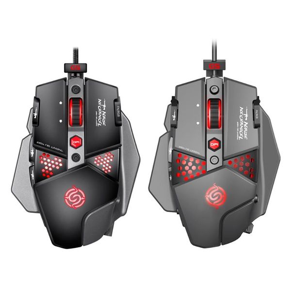 

mice g9 gaming mouse usb wired 800-6400 dpi rgb backlight metal mechanical button for pc gamer