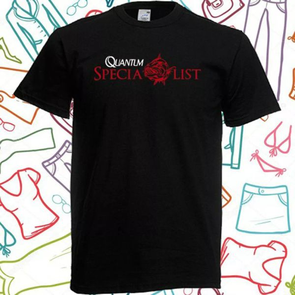 

quantum specialist fishing logo men's black t-shirt size s to 3xl, White;black