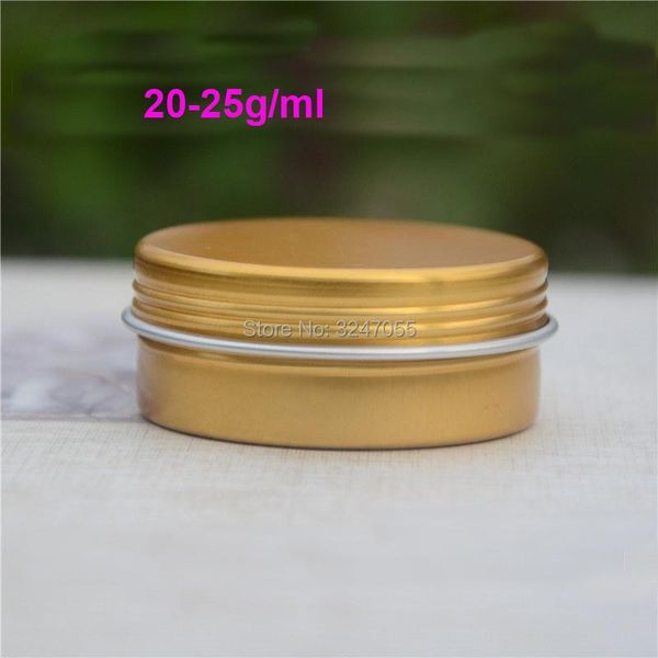 

storage bottles & jars 20/25g/ml 50pcs100pcs gold round empty cosmetic portable containers, diy metal tin case for cream, aluminum cream jar