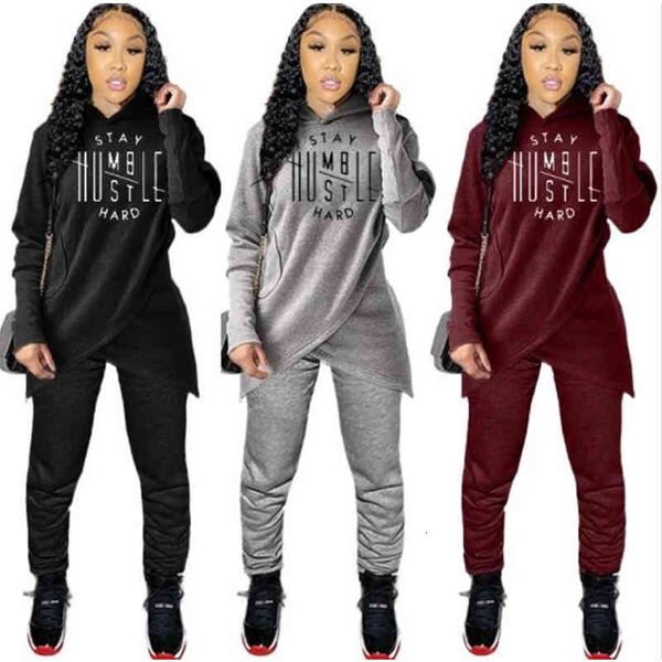 

women's tracksuits streetwear letter print pullover hoodies legging pants set tracksuit two piece outfit active sweatsuit 30p, Gray