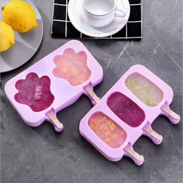 

baking moulds silicone ice cream mould cube tray popsicle barrel diy mold homemade dessert with stick