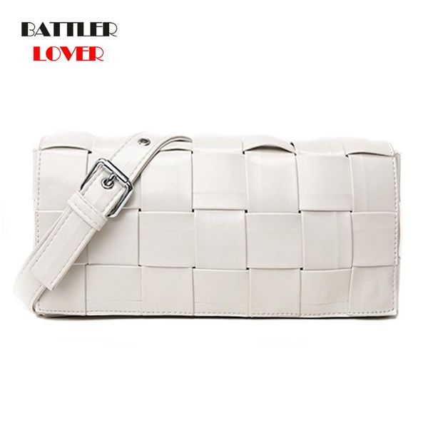

woven leather pillow shoulder crossbody bag for women 2021 luxury designer handbag and purses female messenger flap bags