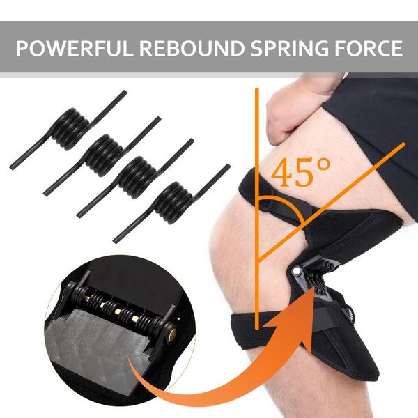 

elbow & knee pads joint support breathable non-slip power lift powerful rebound spring force, Black;gray