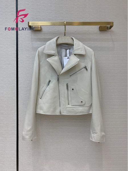 

women's jackets 2021 woman's jacket biker zipper saddle pocket temperament coat, Black;brown