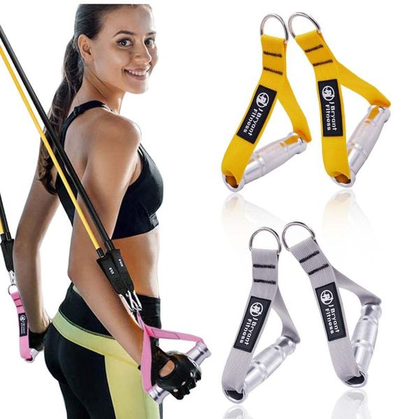 

accessories 1pair heavy duty cable machine handle metal gym handles grips resistance bands for crossfit home workout equipment